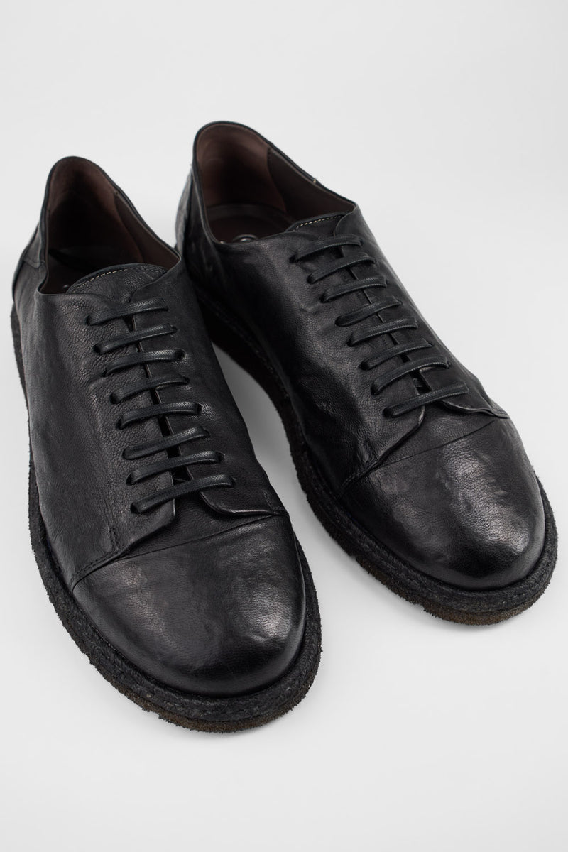 BYRON rugged-black lightweight derby shoes.