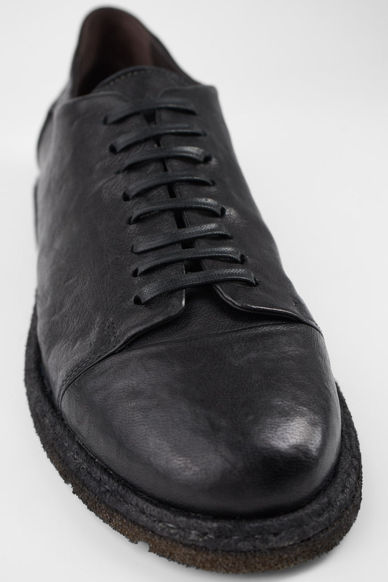 BYRON rugged-black lightweight derby shoes.