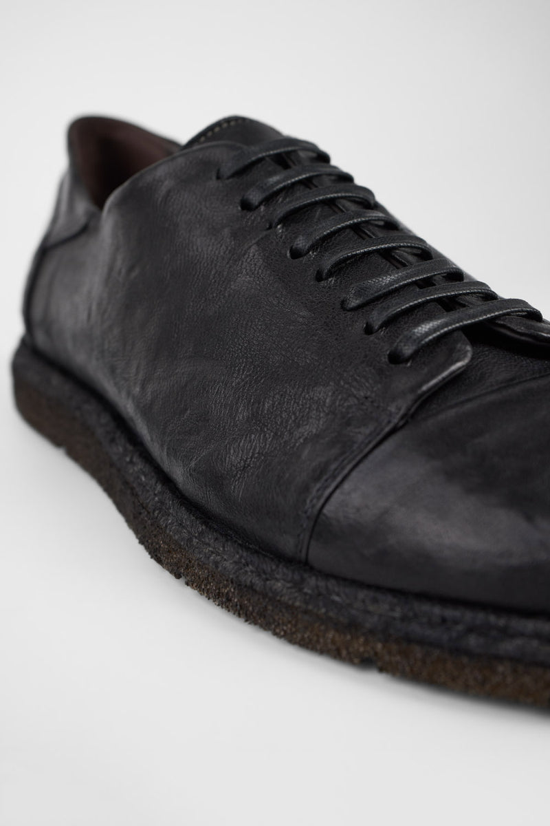 BYRON rugged-black lightweight derby shoes.