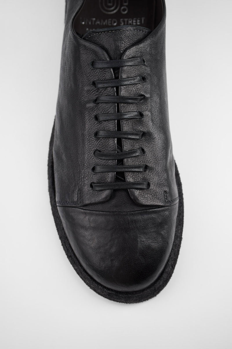 BYRON rugged-black lightweight derby shoes.