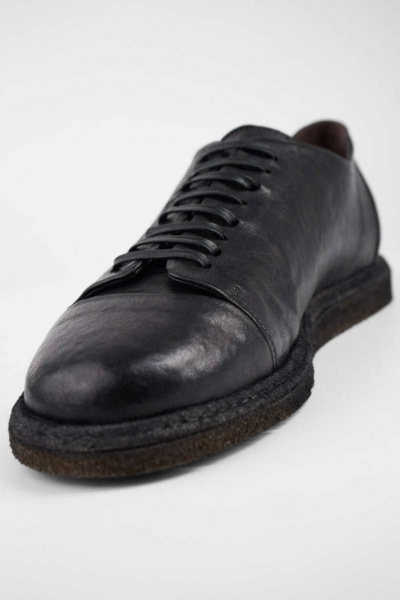 BYRON rugged-black lightweight derby shoes.