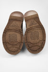 BYRON rye-brown suede & canvas lightweight loafers.