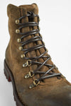 CAMDEN tundra-brown suede combat boots.