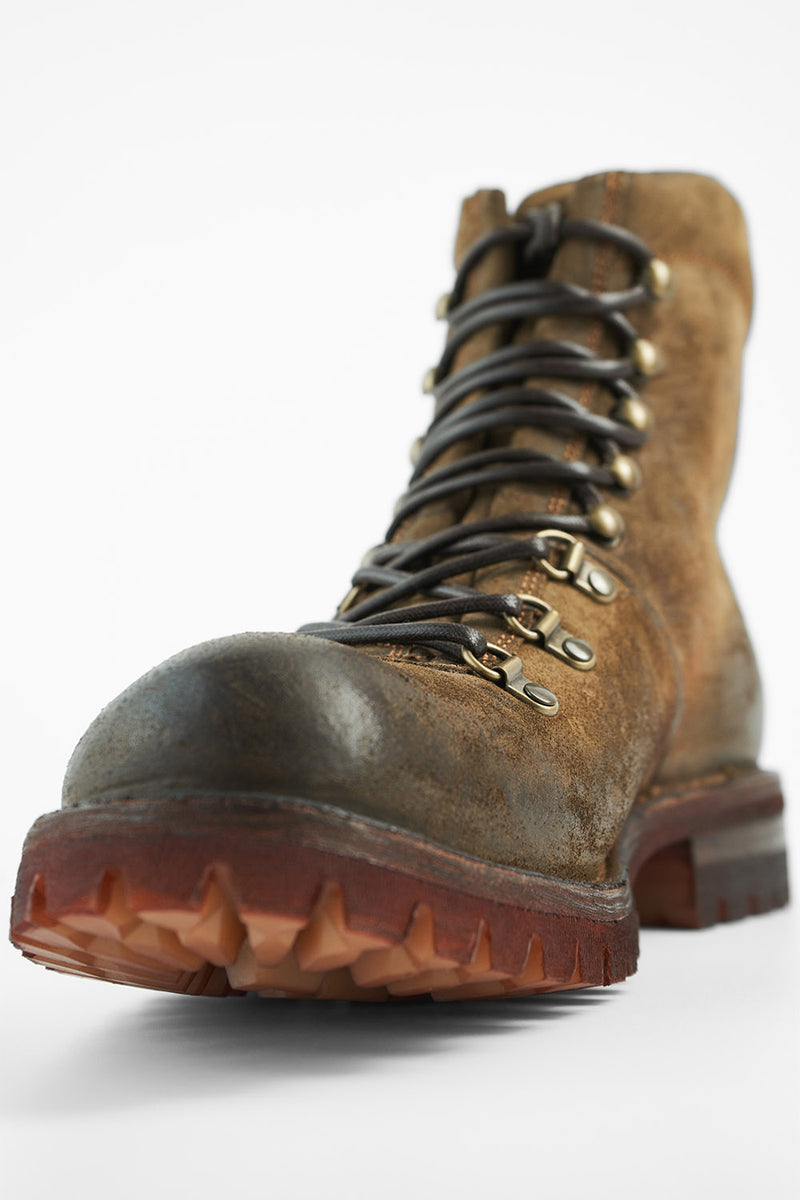 CAMDEN tundra-brown suede combat boots.