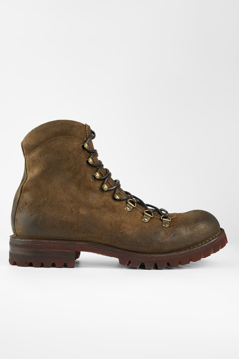 CAMDEN tundra-brown suede combat boots.