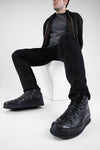 COLE urban-black asymetric welted high sneakers.