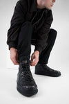 COLE urban-black asymetric welted high sneakers.
