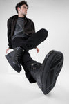 COLE urban-black asymetric welted high sneakers.