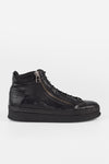 COLE urban-black double-zip welted high sneakers.