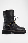 CROFT jade-black angled buckle bikers.