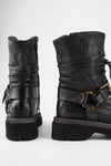 CROFT jade-black angled buckle bikers.
