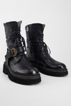 CROFT jade-black angled buckle bikers.