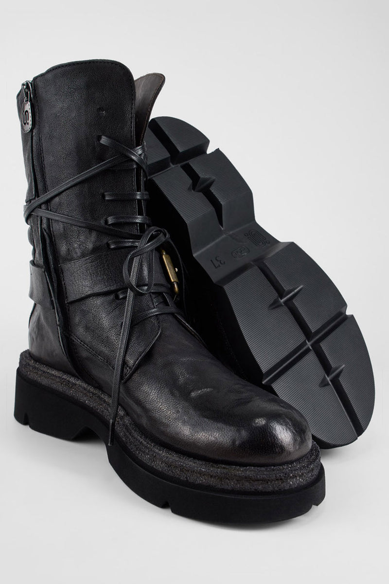 CROFT jade-black angled buckle bikers.