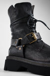 CROFT jade-black angled buckle bikers.
