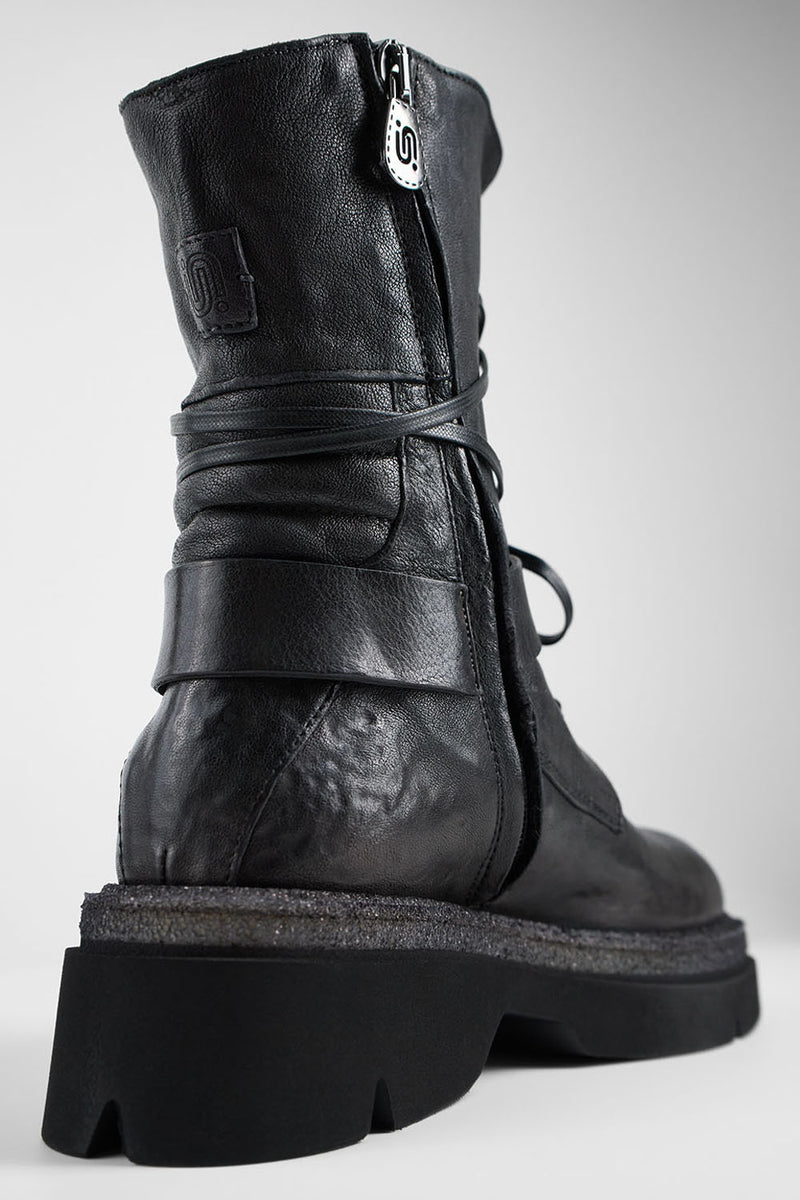 CROFT jade-black angled buckle bikers.