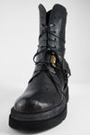 CROFT jade-black angled buckle bikers.