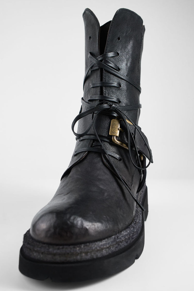 CROFT jade-black angled buckle bikers.