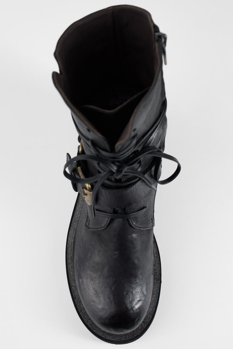 CROFT jade-black angled buckle bikers.