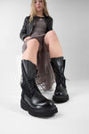 CROFT urban-black suede lightweight lace up boots.