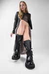 CROFT urban-black suede lightweight lace up boots.