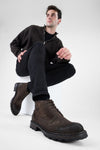 DRAKE coffee-brown suede chukka boots.