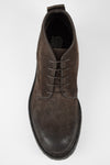 DRAKE coffee-brown suede chukka boots.