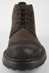 DRAKE coffee-brown suede chukka boots.