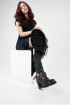 EDEN jade-black belted boots.