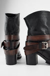 EDEN jade-black belted boots.