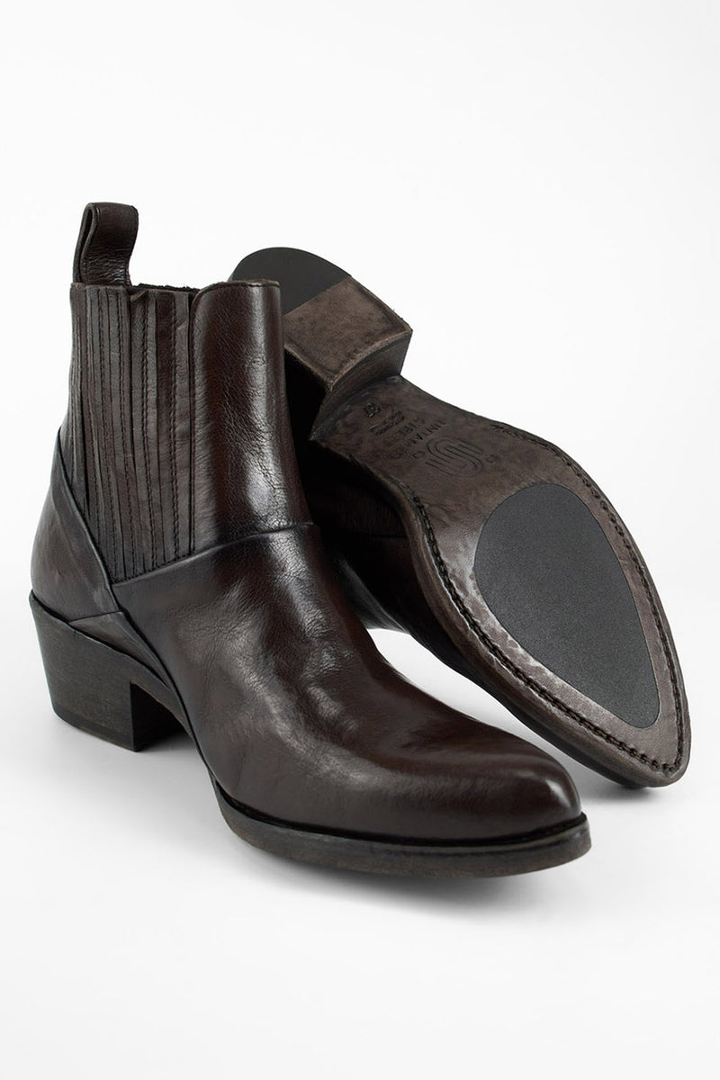 ELORA toasted-brown texan boots.