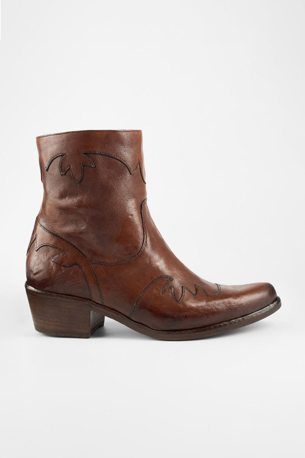 ELORA whisky-caramel texan boots.