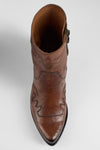 ELORA whisky-caramel texan boots.