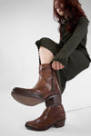 ELORA whisky-caramel texan boots.