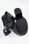 EXETER jet-black mid heel shoes.
