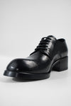 EXETER jet-black mid heel shoes.