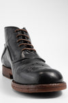 EYTON men chukka boots black luxury leather distressed made in italy