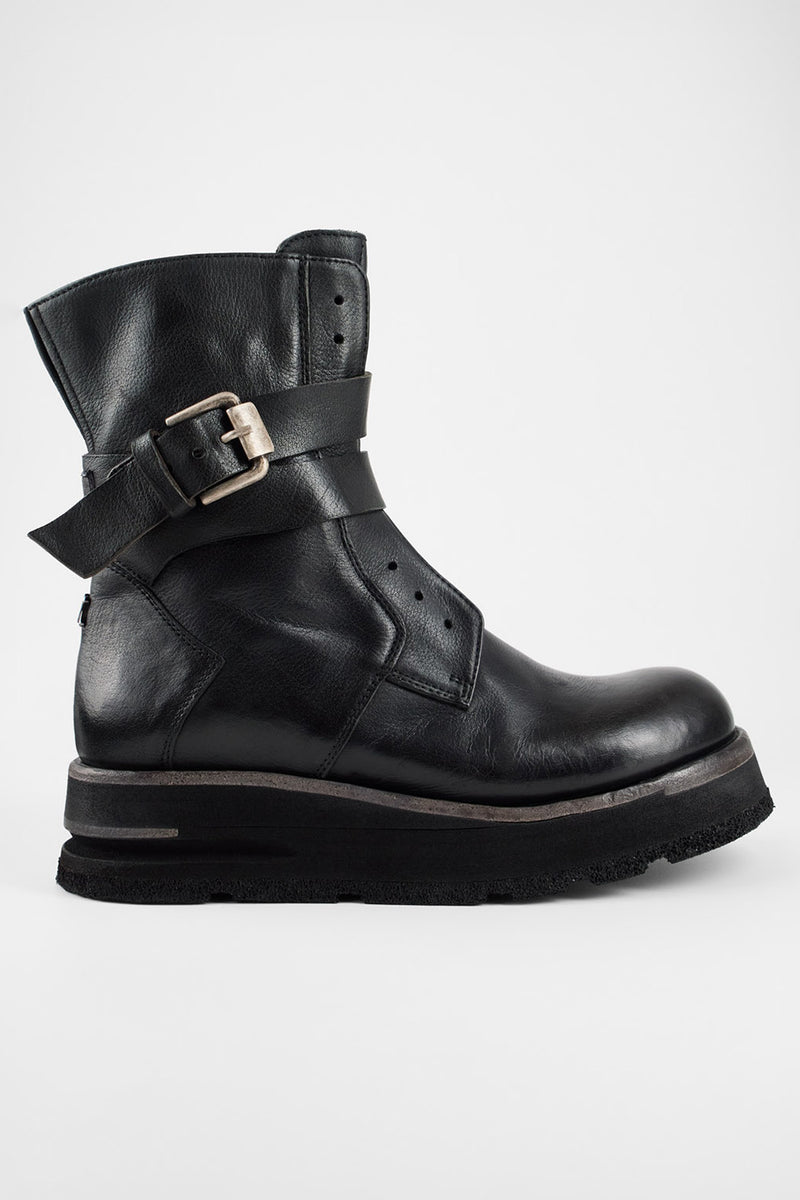 HARLEY urban-black laceless buckle bikers.