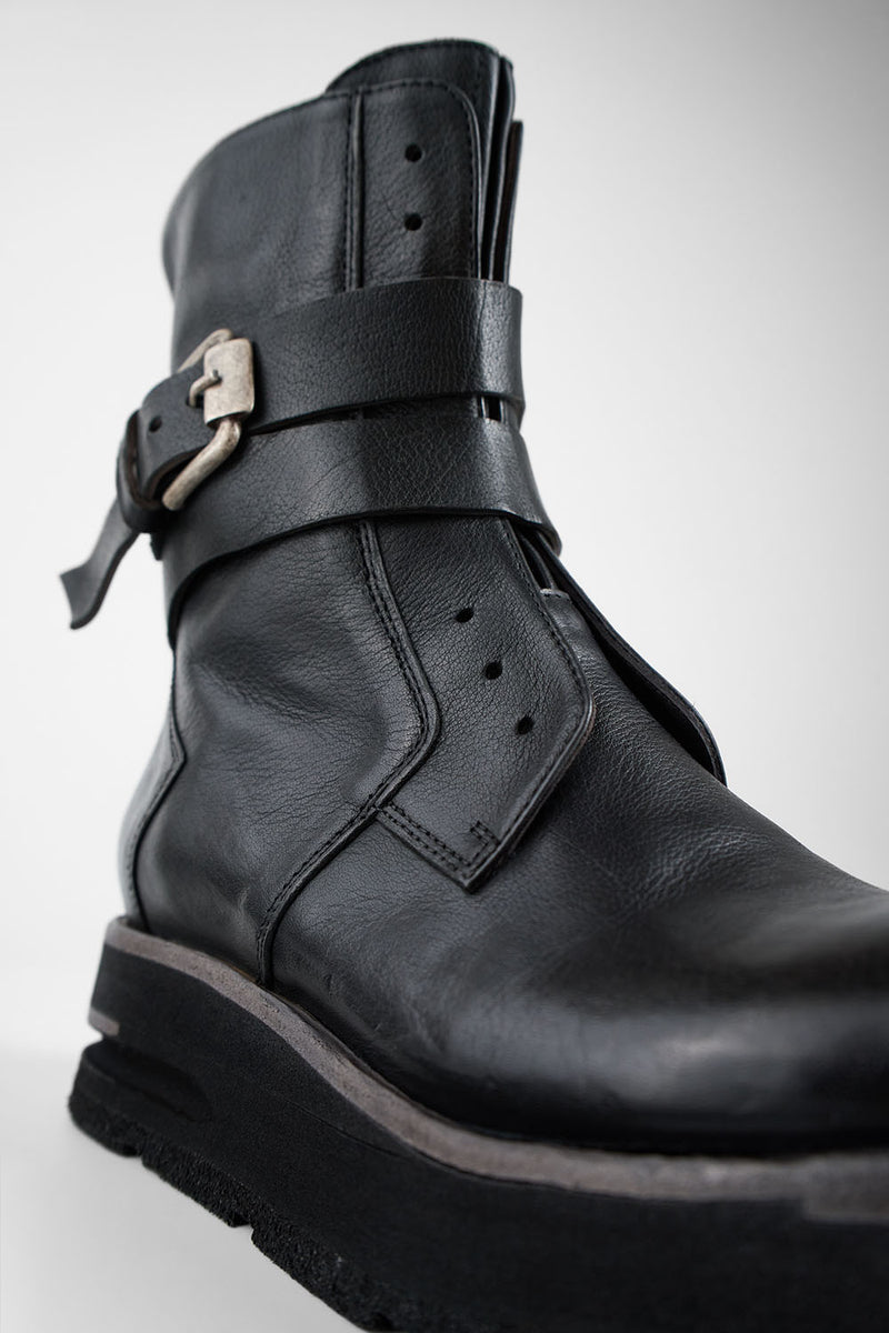 HARLEY urban-black laceless buckle bikers.