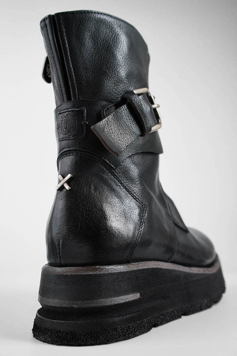 HARLEY urban-black laceless buckle bikers.