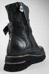 HARLEY urban-black laceless buckle bikers.