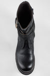 HARLEY urban-black laceless buckle bikers.