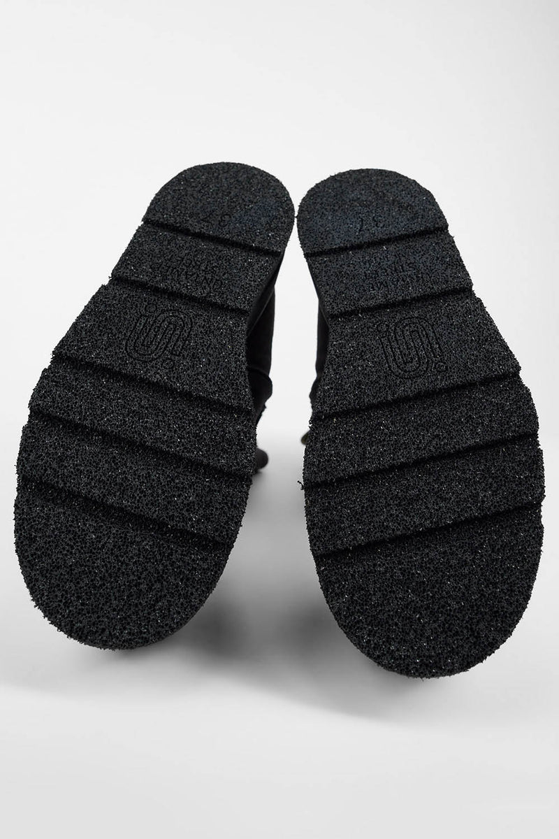 HARLEY black & grey suede high chelsea boots.
