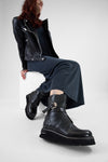 HARLEY urban-black laceless buckle bikers.