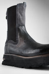HARLEY black & grey suede high chelsea boots.