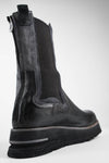 HARLEY black & grey suede high chelsea boots.