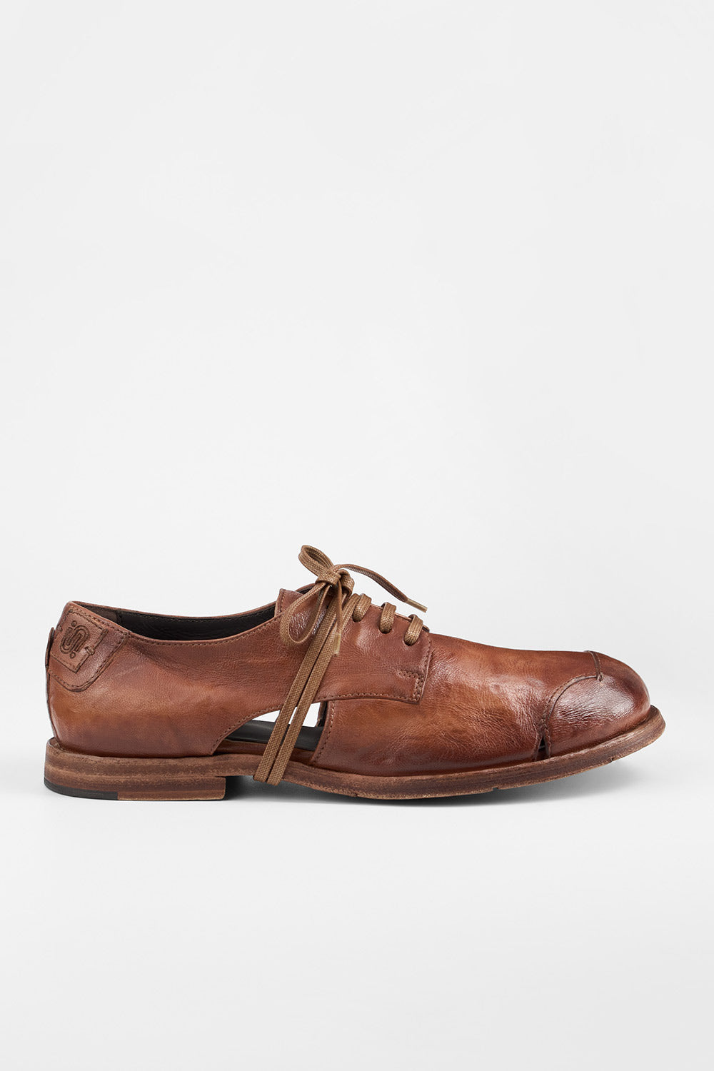 HARPER rich-tan breezy derby shoes.