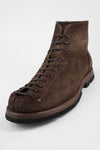 HARVEY husk-brown suede tip-laced ankle boots.