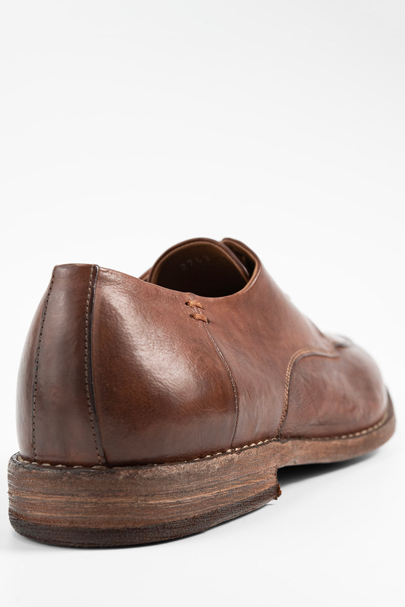 HAVEN rusty-brown apron derby shoes.