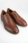 HAVEN rusty-brown apron derby shoes.