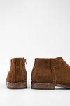 HAVEN barley-brown suede low ankle boots.